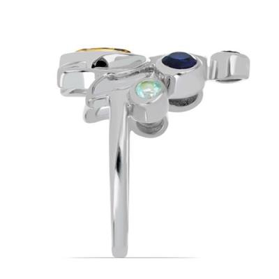 BUY REAL CHAKRA STONES RING IN 925 SILVER